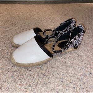 Rebecca Minkoff Black & White Studded Espadrilles